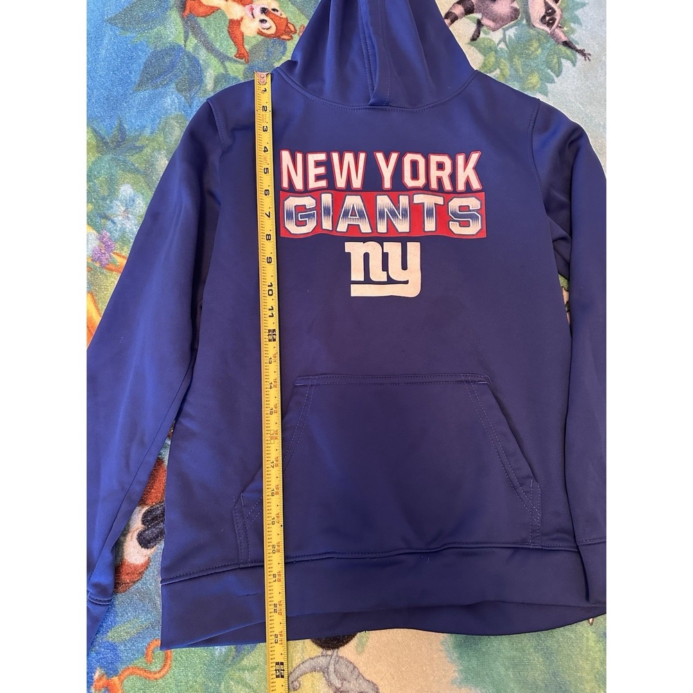 New‎ York Giants Blue NFL Team Apparel Kids Hooded Sweatshirt Size Youth Large - Picture 8 of 9